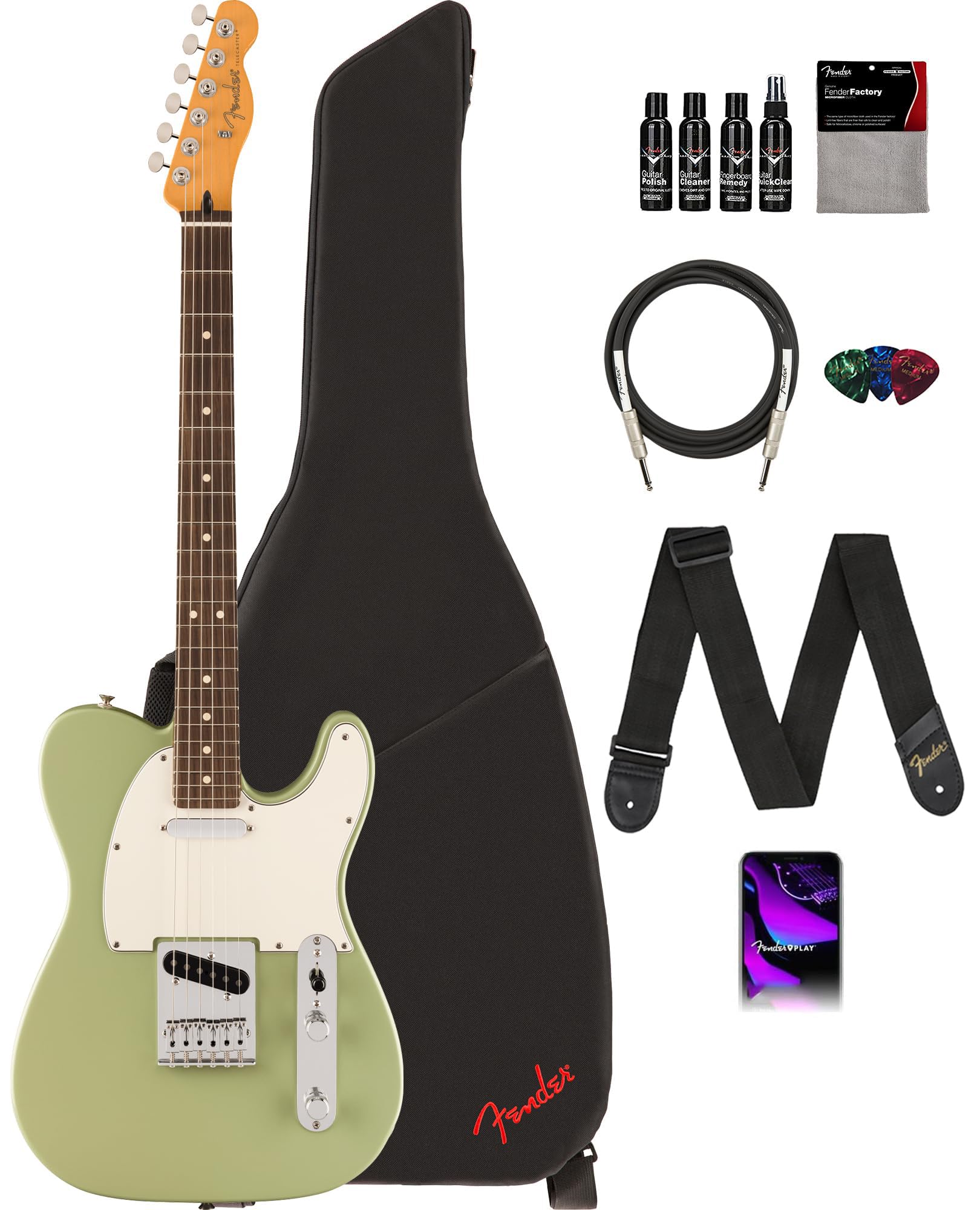 Amazon.com: Fender Player II Telecaster - Birch Green Bundle with